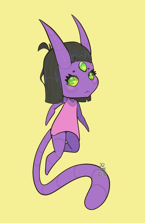 Floating Purple Cat Thing